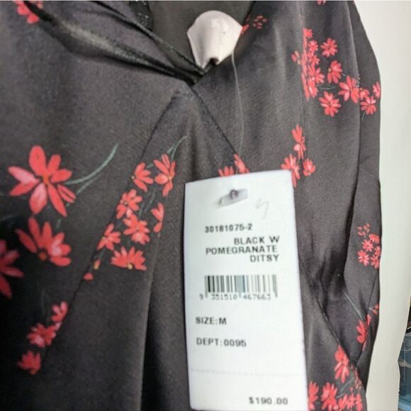 Keepsake Infinity Floral-Print Midi Slip Dress Black Pomegranate Ditsy - Picture 8 of 10